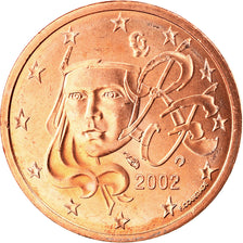 France, 2 Euro Cent, 2002, FDC, Copper Plated Steel, KM:1283