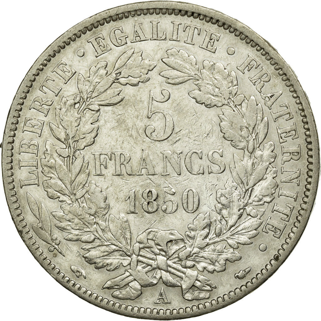 Monnaie, France, Cérès, 5 Francs, 1850, Paris, TTB, Argent, KM:761.1