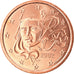 França, 5 Euro Cent, 2002, MS(65-70), Aço Cromado a Cobre, KM:1284