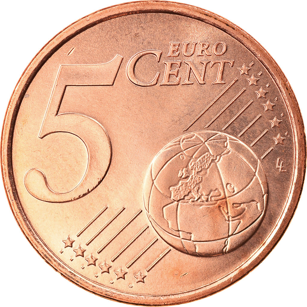 Frankrijk, 5 Euro Cent, 2002, FDC, Copper Plated Steel, KM:1284