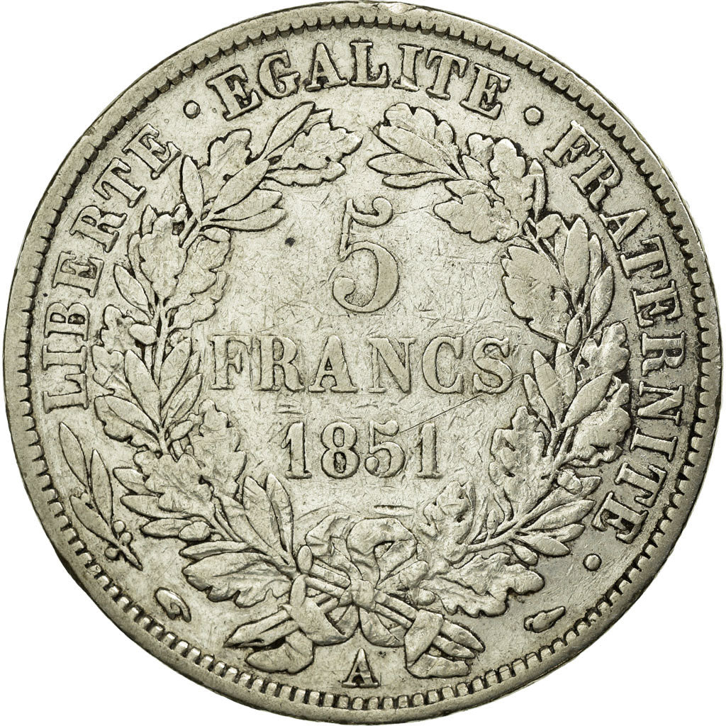 Monnaie, France, Cérès, 5 Francs, 1851, Paris, TB+, Argent, KM:761.1