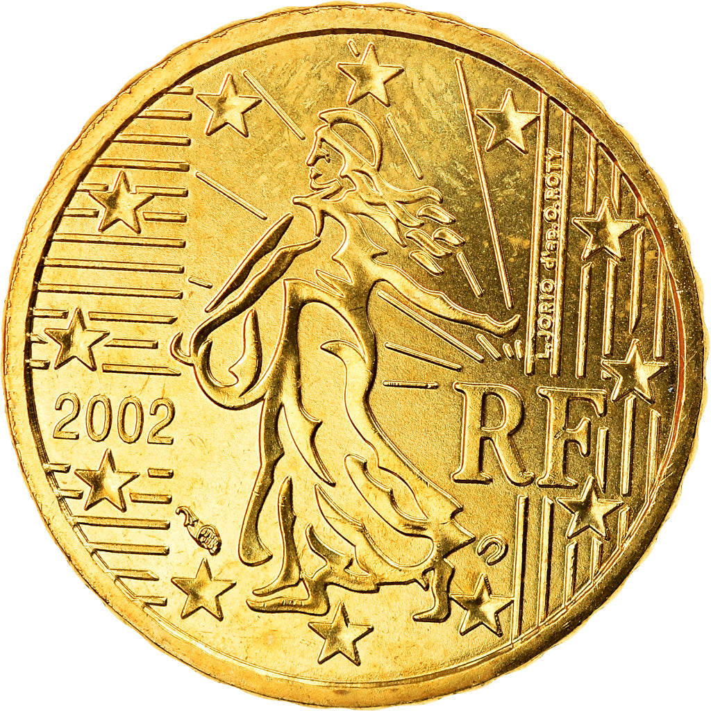 Francia, 10 Euro Cent, 2002, FDC, Ottone, KM:1285