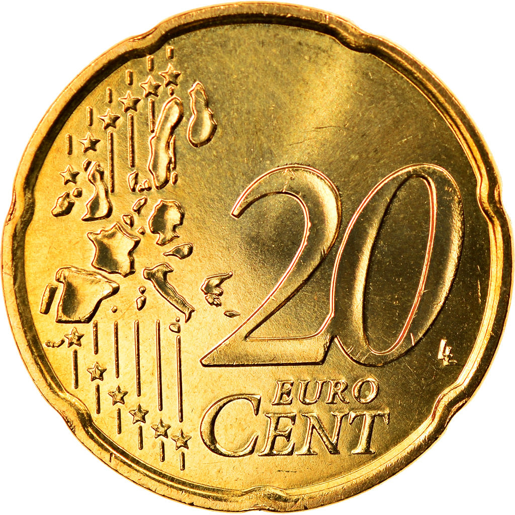 Francia, 20 Euro Cent, 2002, FDC, Ottone, KM:1286