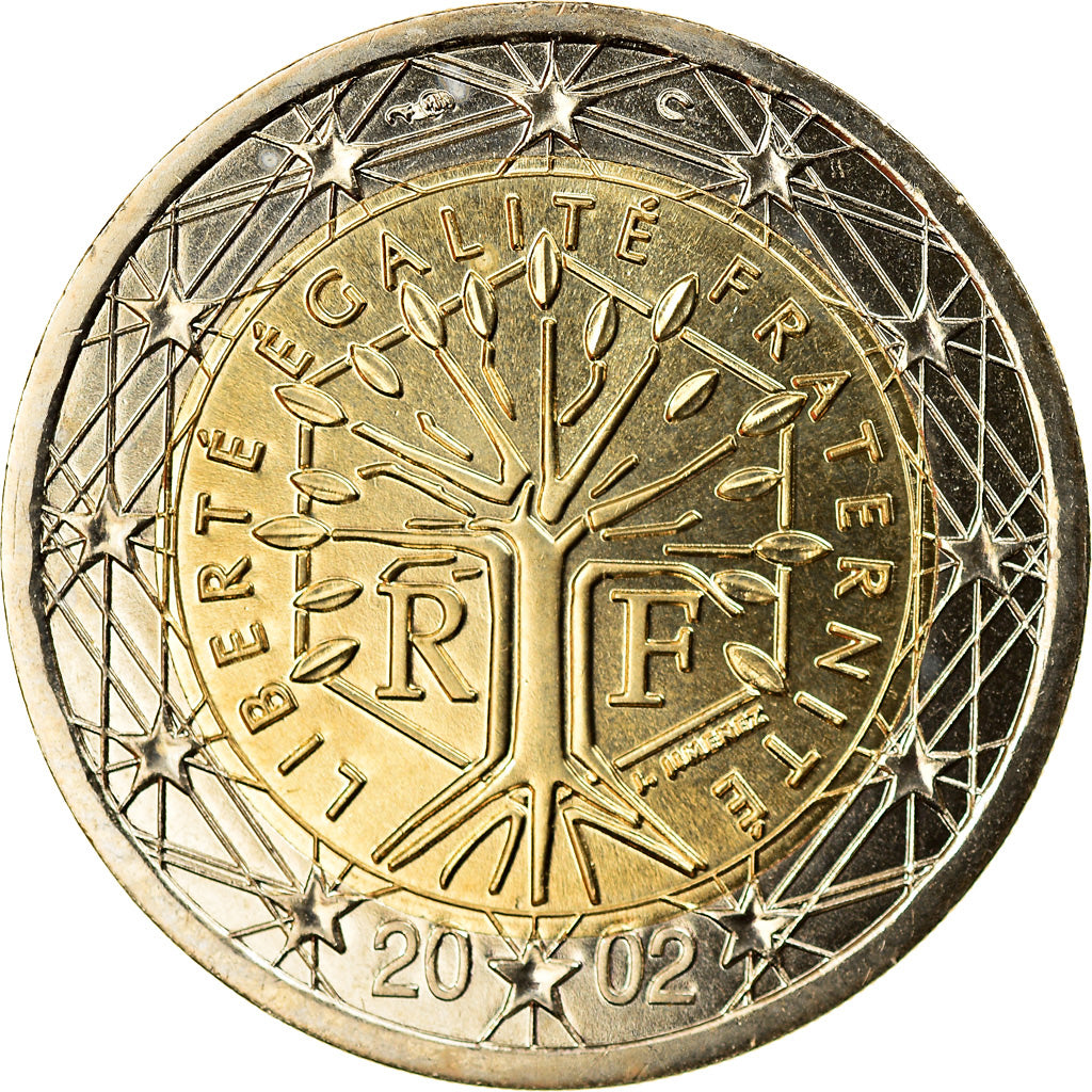 France, 2 Euro, 2002, FDC, Bi-Metallic, KM:1289
