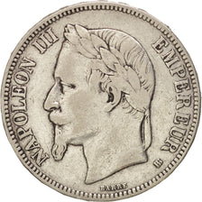 FRANCE, Napoléon III, 5 Francs, 1869, Strasbourg, KM:799.2, VF(30-35), Silve...