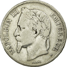 Coin, France, Napoléon III, 5 Francs, 1870, Strasbourg, VF(30-35), Silver