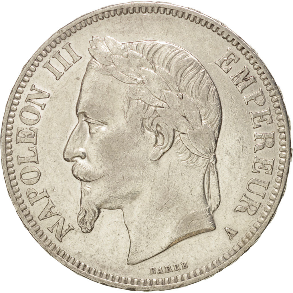 FRANCE, Napoléon III, 5 Francs, 1868, Paris, KM:799.1, TTB, Silver, Gadoury:739
