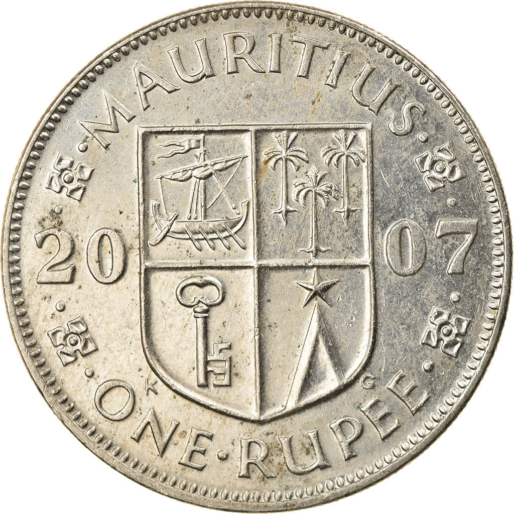 Coin, Mauritius, Rupee, 2007, EF(40-45), Copper-nickel, KM:55
