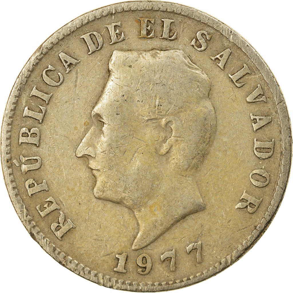 Monnaie, El Salvador, 5 Centavos, 1977, Vereinigte Deutsche Metall, Germany