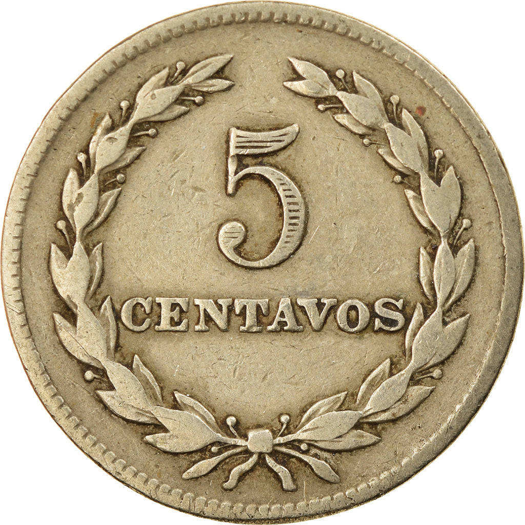 Monnaie, El Salvador, 5 Centavos, 1977, Vereinigte Deutsche Metall, Germany