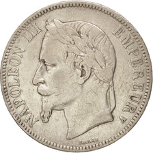 Francia, Napoleon III, Napoléon III, 5 Francs, 1867, Paris, BB, Argento, KM:...