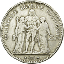 Coin, France, Hercule, 5 Francs, 1877, Paris, VF(20-25), Silver, KM:820.1