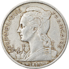 Moneta, Réunion, 5 Francs, 1955, BB, Alluminio, KM:E5