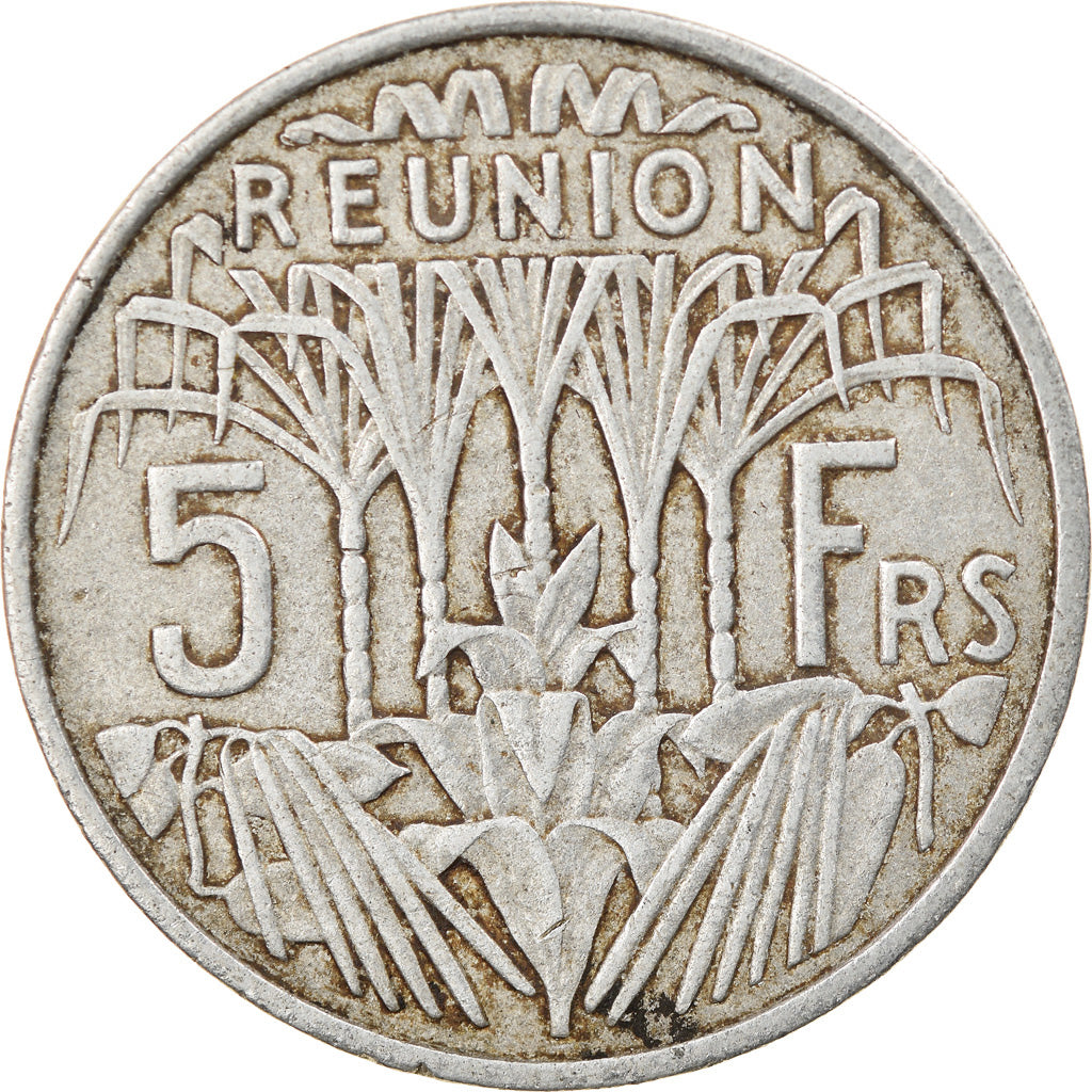 Moneta, Réunion, 5 Francs, 1955, BB, Alluminio, KM:E5