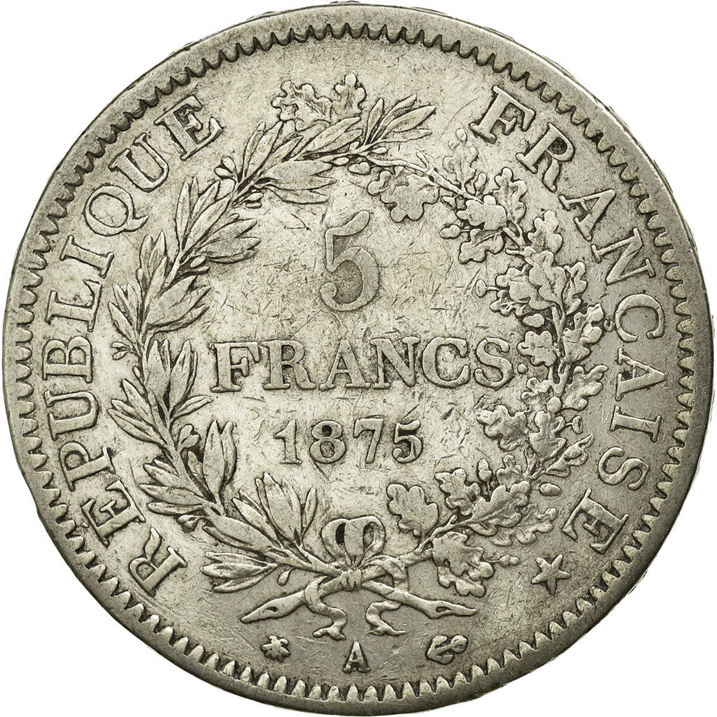 Monnaie, France, Hercule, 5 Francs, 1875, Paris, TB+, Argent, KM:820.1