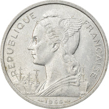 Münze, Réunion, 5 Francs, 1955, SS, Aluminium, KM:E5