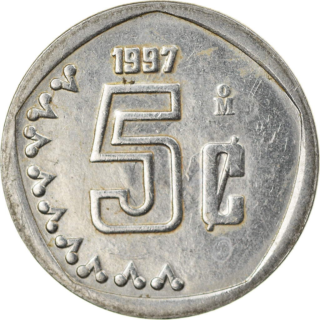 Monnaie, Mexique, 5 Centavos, 1997, Mexico City, TTB, Stainless Steel, KM:546
