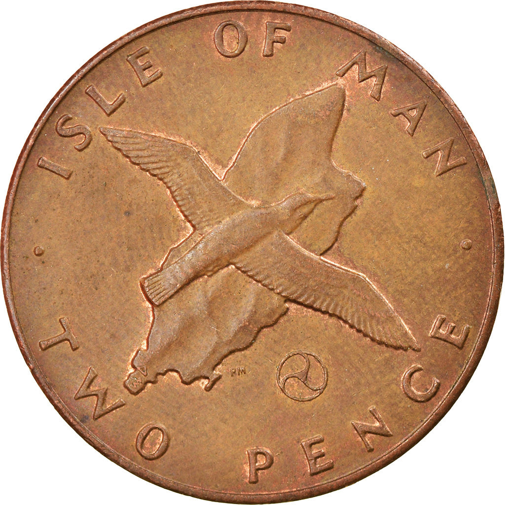 Monnaie, Isle of Man, Elizabeth II, 2 Pence, 1979, TTB, Bronze, KM:34
