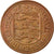Moneda, Guernsey, Elizabeth II, 2 Pence, 1977, MBC, Bronce, KM:28
