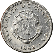 Moneta, Costa Rica, 10 Centimos, 1958, EF(40-45), Stal nierdzewna, KM:185.1a