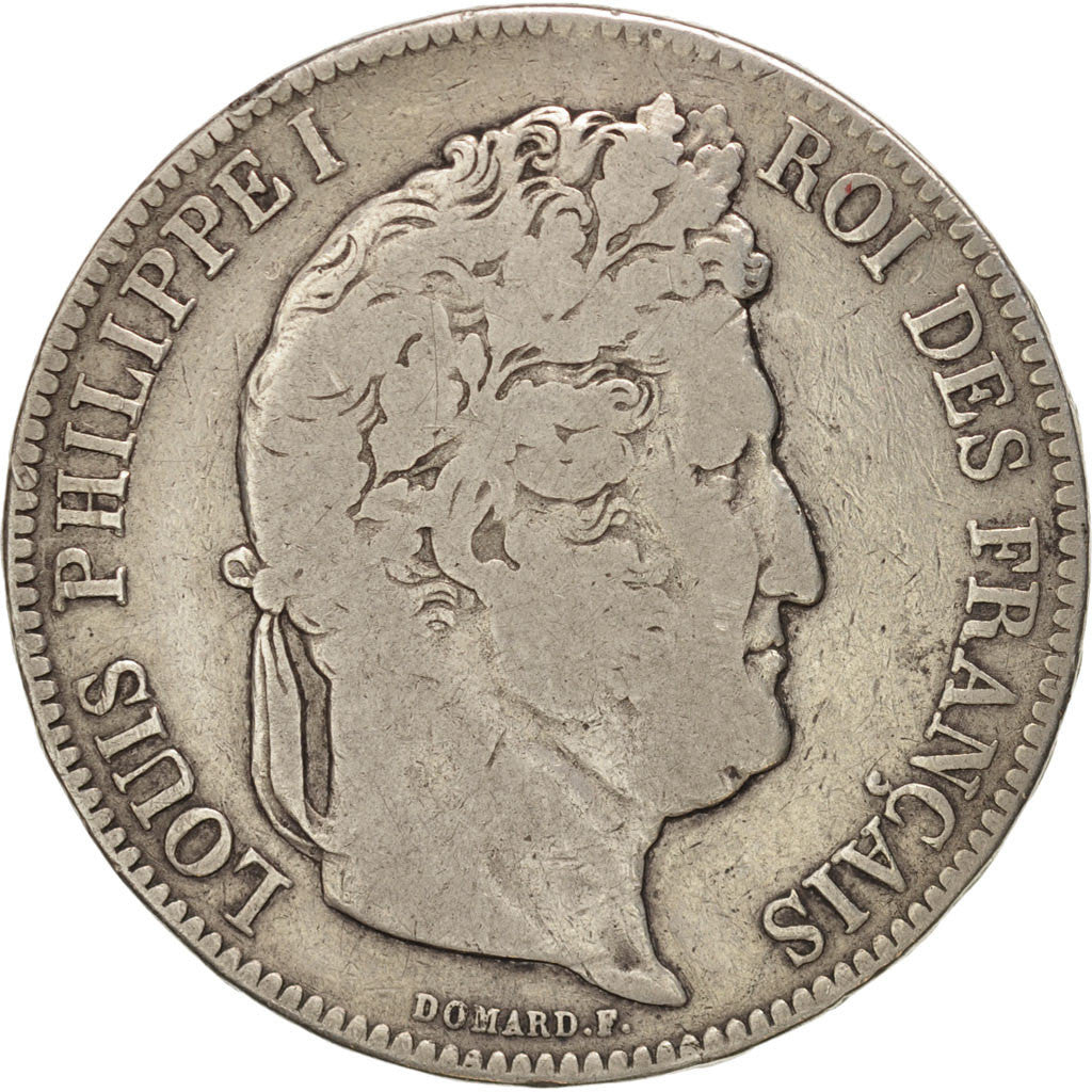 FRANCE, Louis-Philippe, 5 Francs, 1842, Rouen, KM:749.2, VF(20-25), Silver, G...
