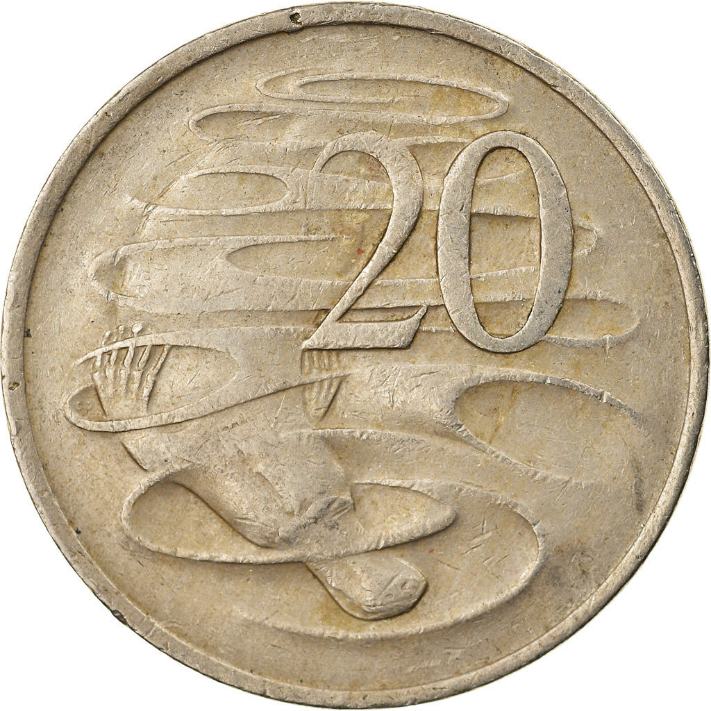 Coin, Australia, Elizabeth II, 20 Cents, 1973, EF(40-45), Copper-nickel, KM:66