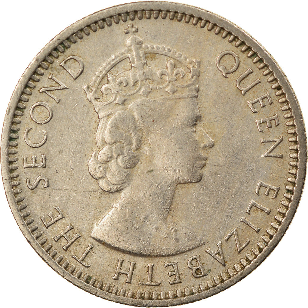 Monnaie, MALAYA & BRITISH BORNEO, 10 Cents, 1961, Heaton, TTB, Copper-nickel