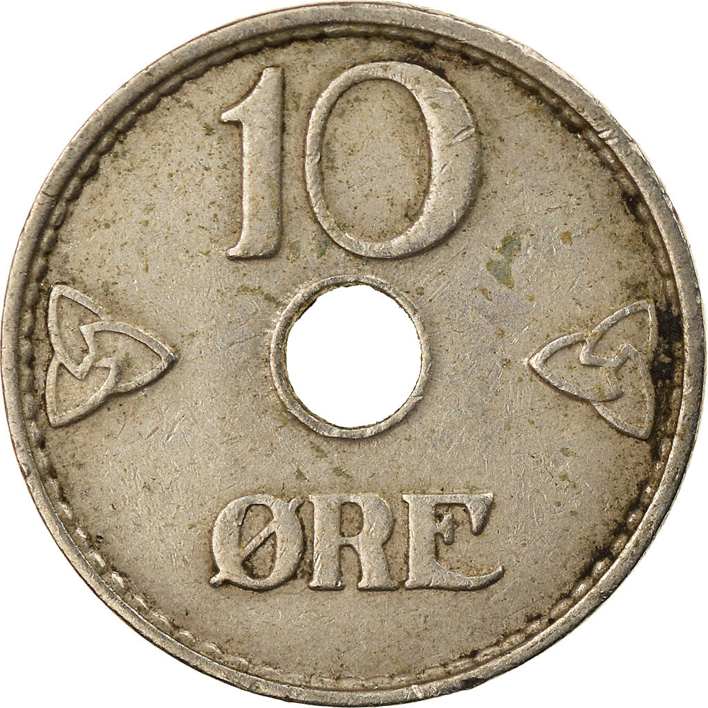 Munten, Noorwegen, Haakon VII, 10 Öre, 1938, ZF, Copper-nickel, KM:383