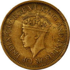 Moneda, Ceilán, George VI, 50 Cents, 1943, MBC, Níquel - latón, KM:116