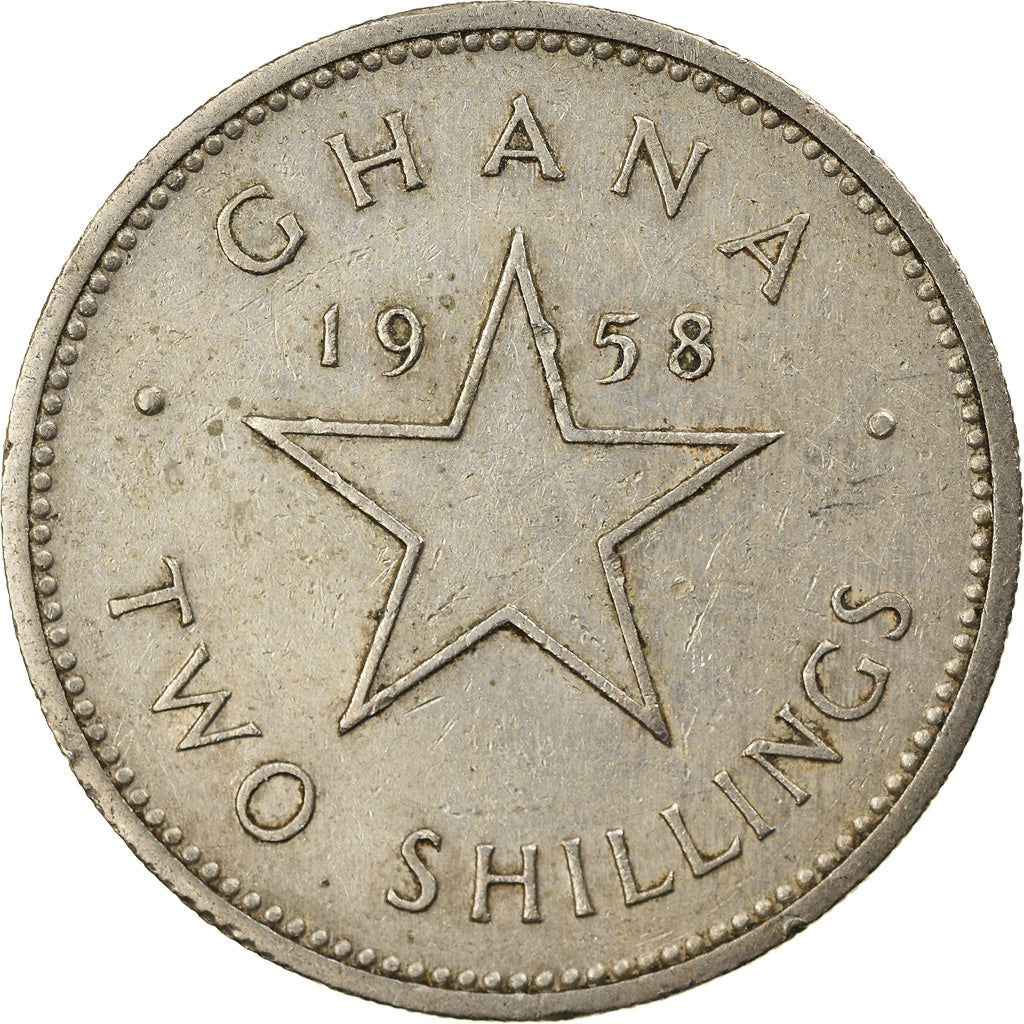 Münze, Ghana, 2 Shilling, 1958, SS, Copper-nickel, KM:6