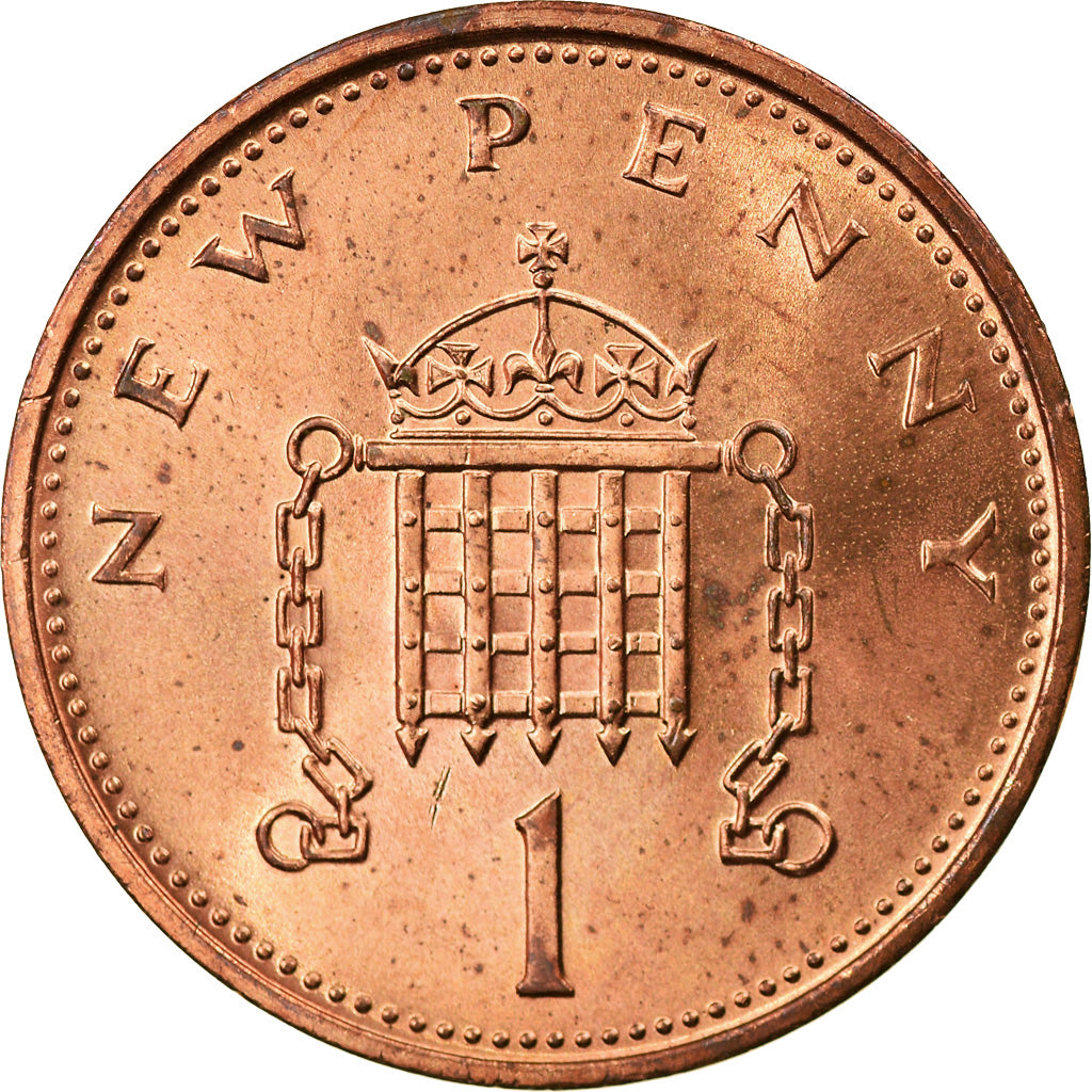 Munten, Groot Bretagne, Elizabeth II, New Penny, 1971, PR, Bronze, KM:915