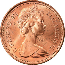 Coin, Great Britain, Elizabeth II, New Penny, 1971, AU(55-58), Bronze, KM:915