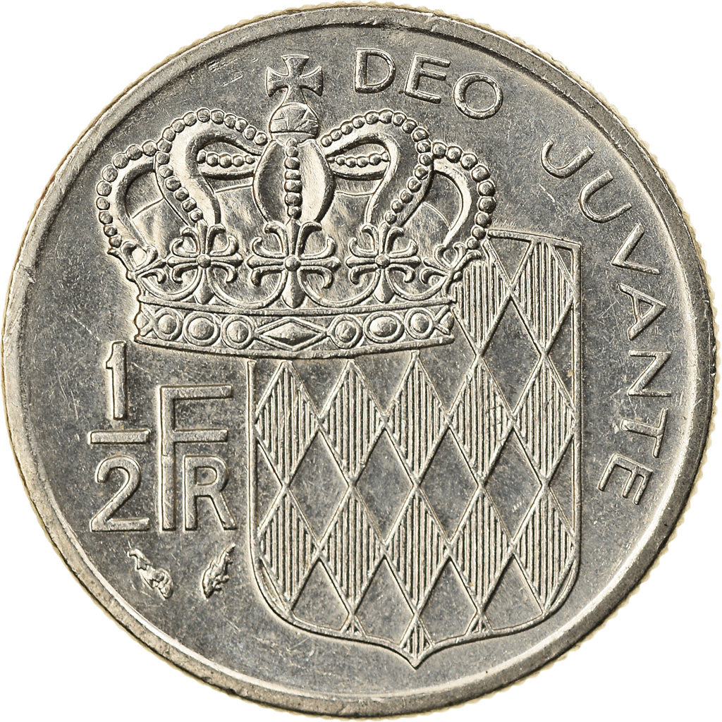 Moneta, Monaco, Rainier III, 1/2 Franc, 1979, BB, Nichel, KM:145, Gadoury:149