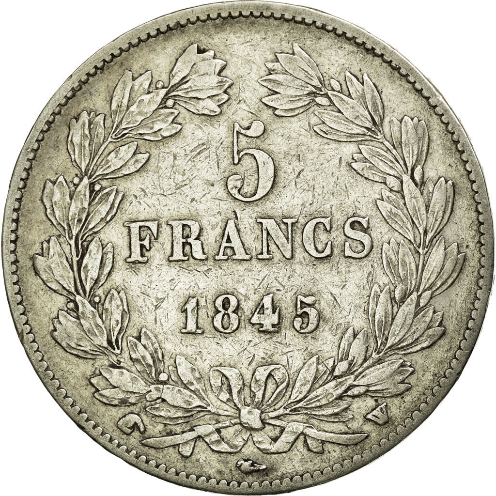 Coin, France, Louis-Philippe, 5 Francs, 1845, Lille, VF(30-35), Silver