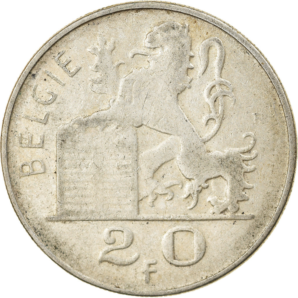 Moneta, Belgio, 20 Francs, 20 Frank, 1954, BB, Argento, KM:141.1