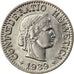 Coin, Switzerland, 10 Rappen, 1939, Bern, AU(55-58), Nickel, KM:27b