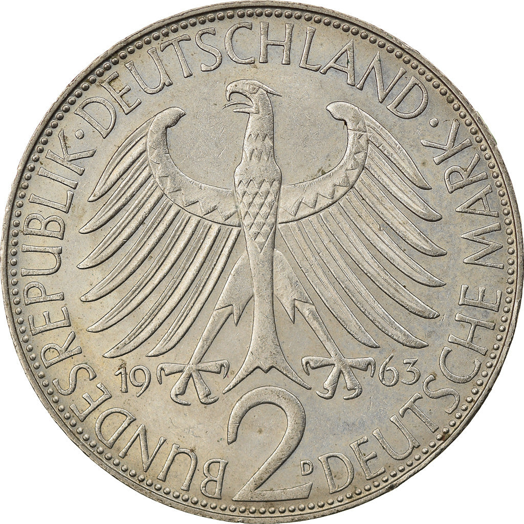Münze, Bundesrepublik Deutschland, 2 Mark, 1963, Munich, SS, Copper-nickel