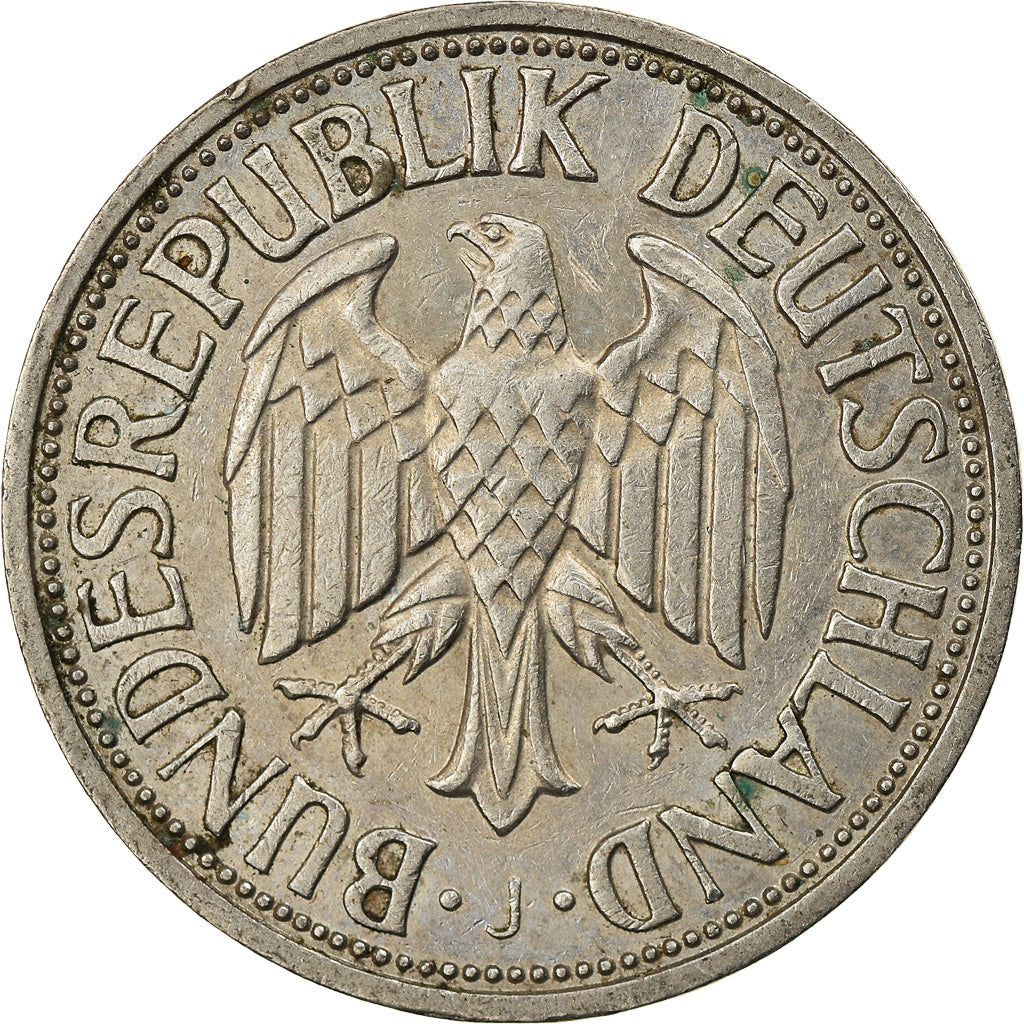 Coin, GERMANY - FEDERAL REPUBLIC, Mark, 1957, Hambourg, EF(40-45)