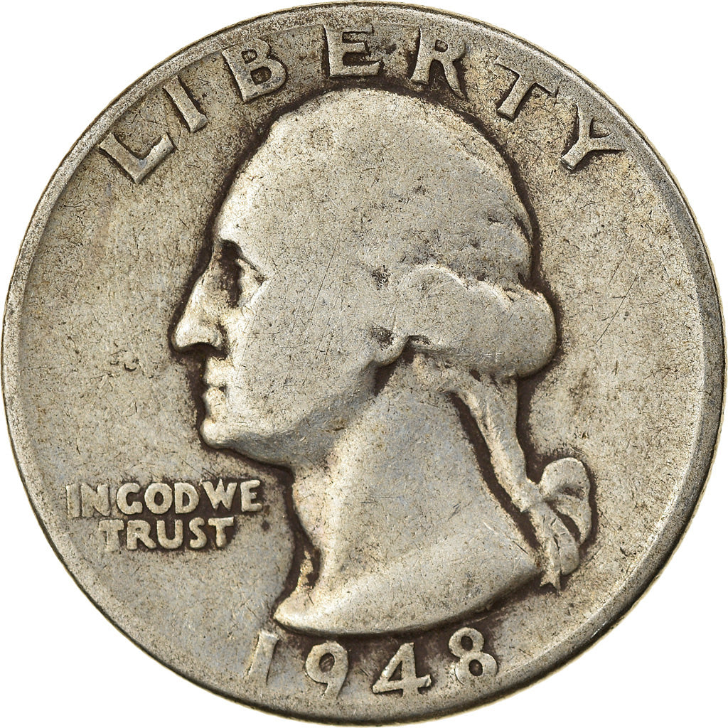 Moneta, Stati Uniti, Washington Quarter, Quarter, 1948, U.S. Mint, Denver, MB
