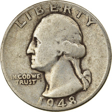 Moneta, Stati Uniti, Washington Quarter, Quarter, 1948, U.S. Mint, Denver, MB
