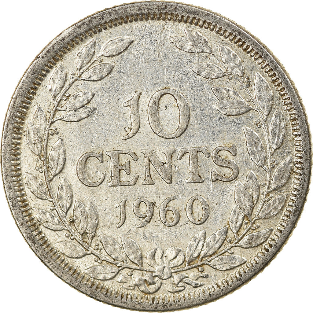 Moneta, Liberia, 10 Cents, 1960, SPL-, Argento, KM:15