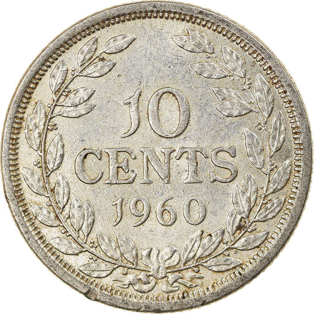 Moneta, Liberia, 10 Cents, 1960, SPL-, Argento, KM:15