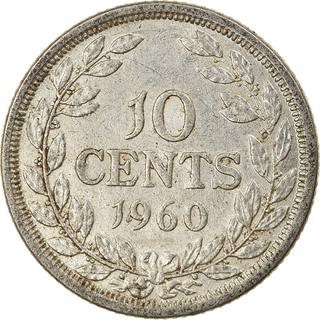 Coin, Liberia, 10 Cents, 1960, AU(55-58), Silver, KM:15