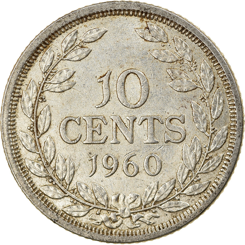 Monnaie, Liberia, 10 Cents, 1960, SUP, Argent, KM:15