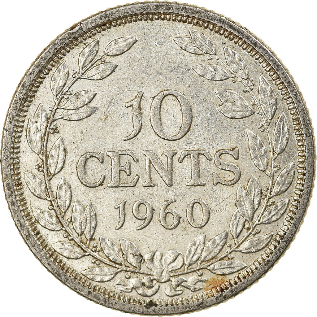 Coin, Liberia, 10 Cents, 1960, AU(55-58), Silver, KM:15