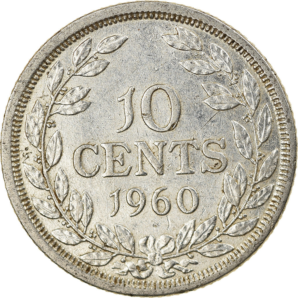 Moneta, Liberia, 10 Cents, 1960, SPL-, Argento, KM:15
