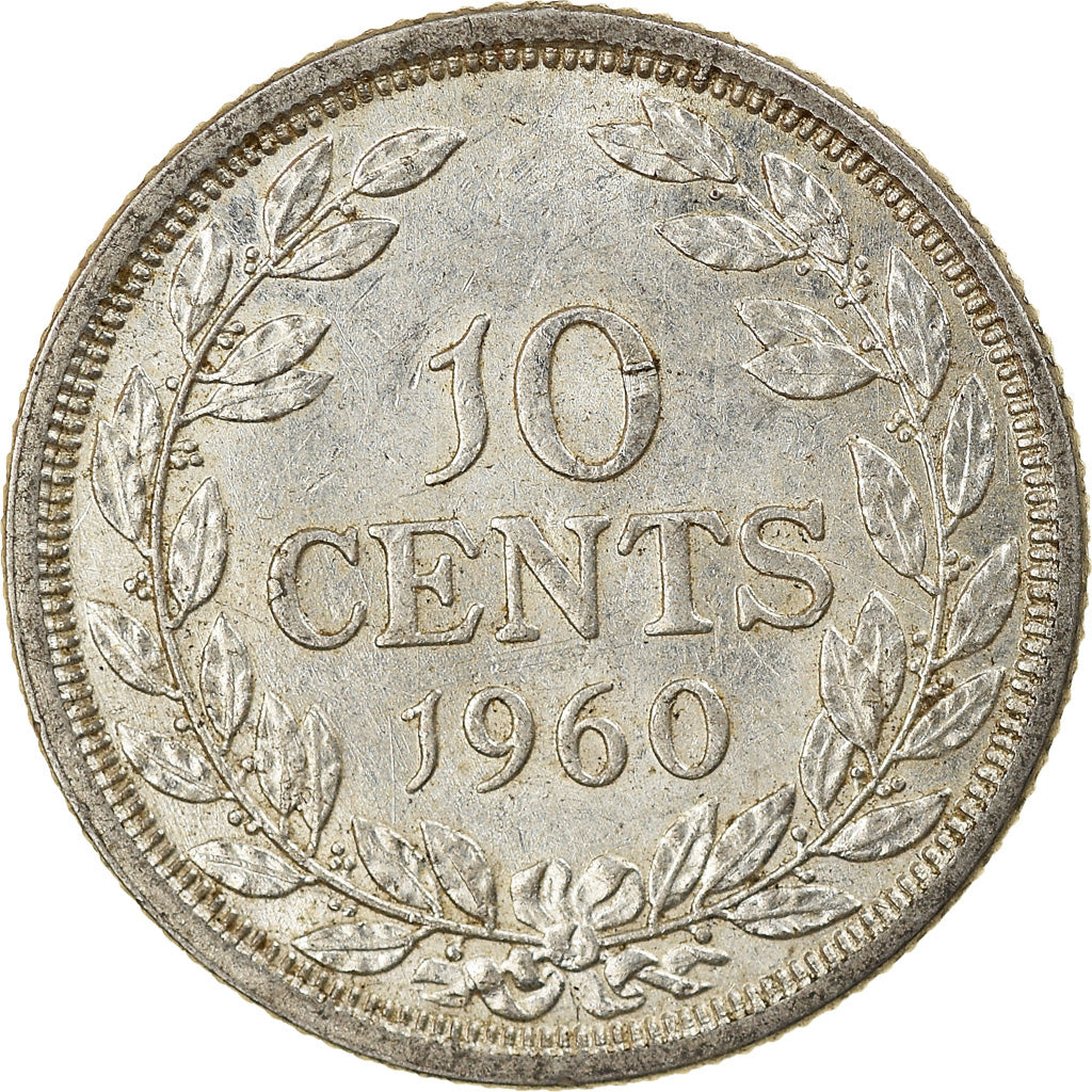 Moneta, Liberia, 10 Cents, 1960, SPL-, Argento, KM:15