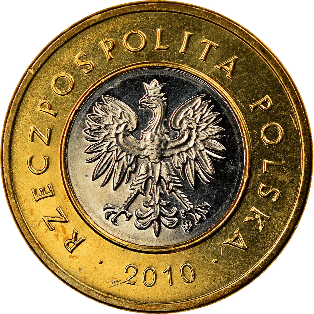 Coin, Poland, 2 Zlote, 2010, Warsaw, MS(63), Bi-Metallic, KM:283