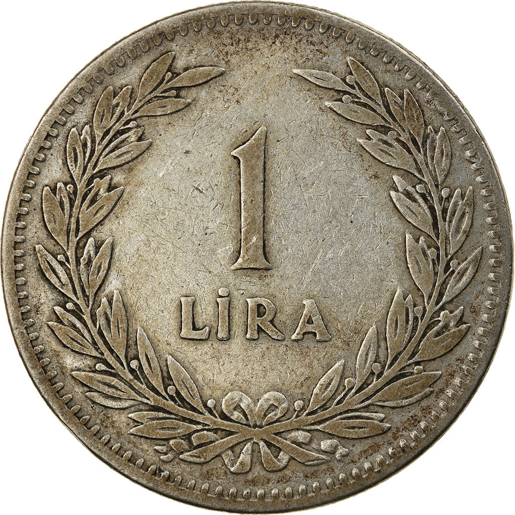 Coin, Turkey, Lira, 1947, EF(40-45), Silver, KM:883
