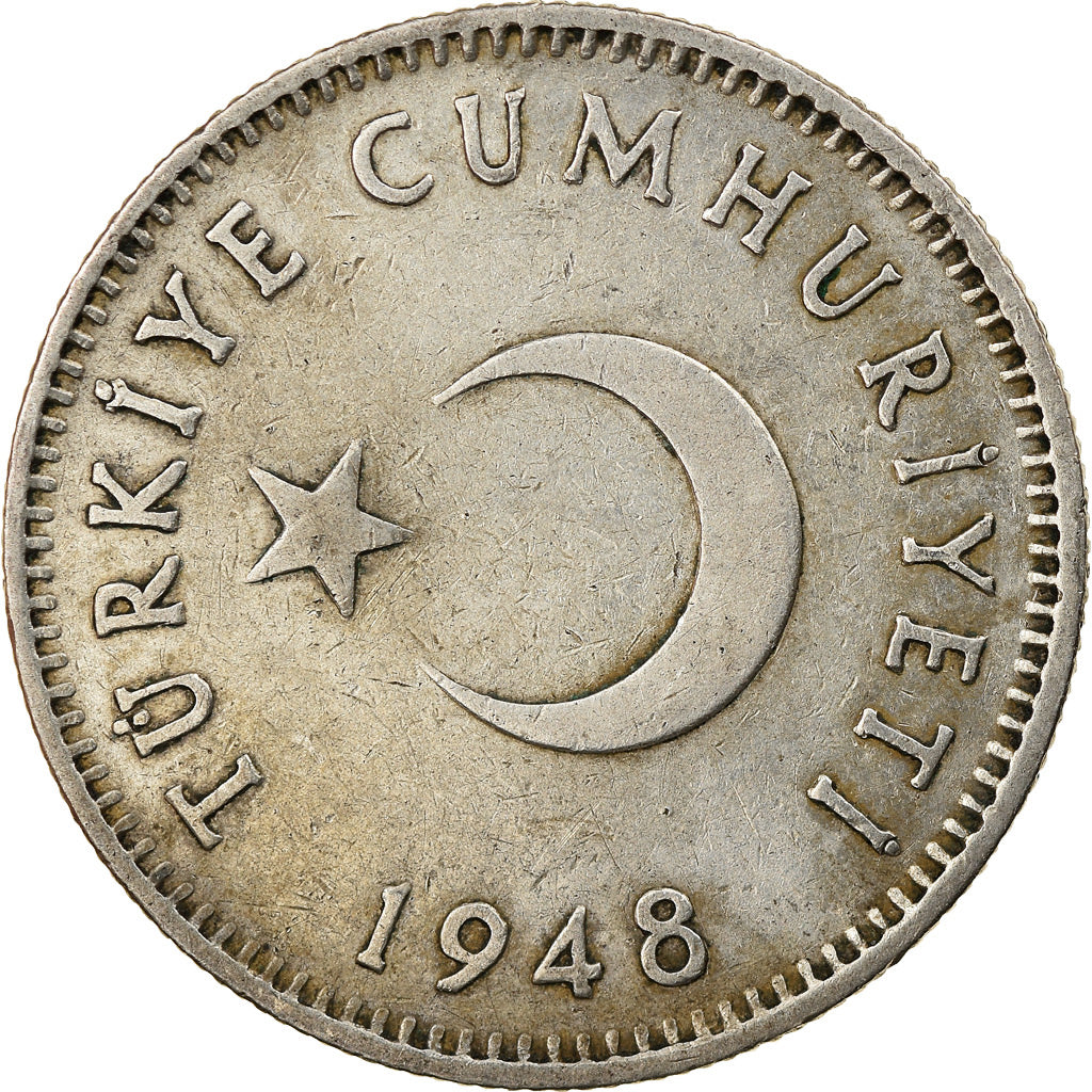 Münze, Türkei, Lira, 1948, SS, Silber, KM:883